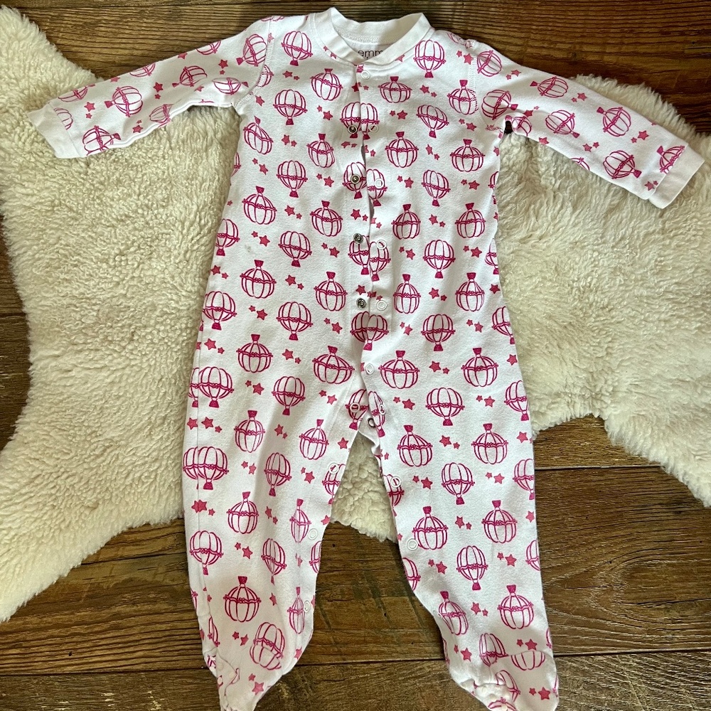 Emma & Jack hot air balloon button sleeper - 100% cotton